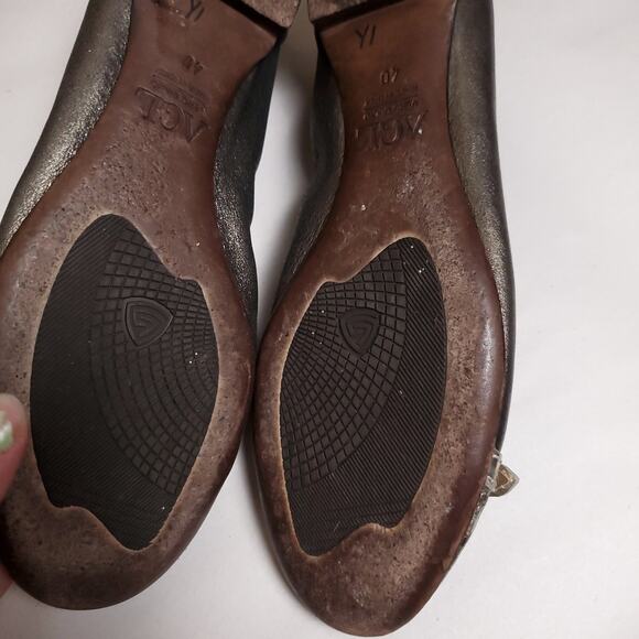 AGL Leather Ballet flats shoes Snakeskin Sz 40 - Picture 6 of 8